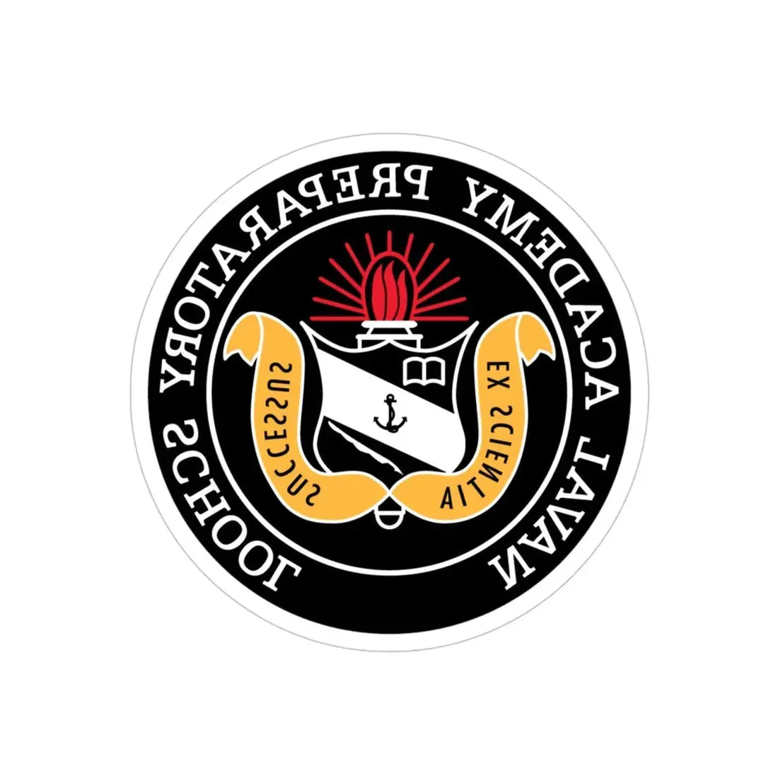 Naval Academy Preparatory School (U.S. Navy) REVERSE PRINT Transparent Die-Cut STICKER - The Sticker Space