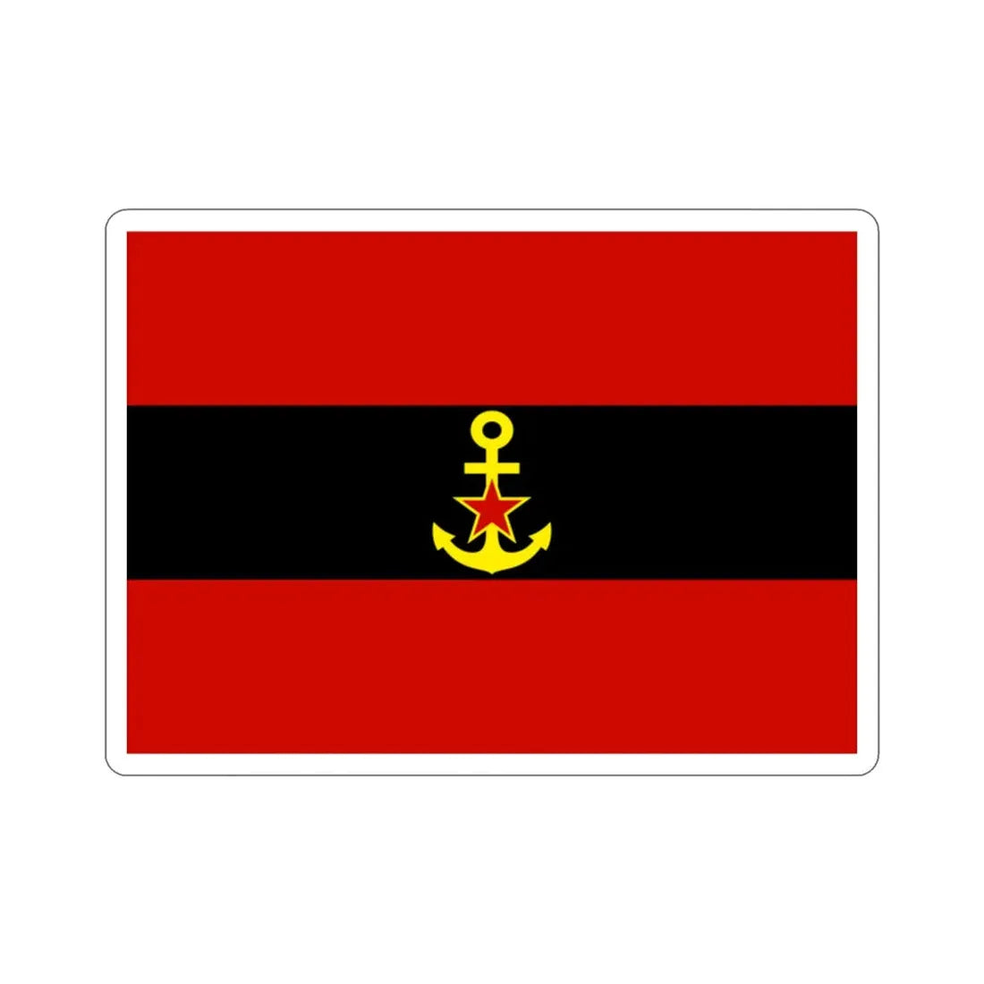 Naval Ensign of Albania 1946 to 1954 STICKER Vinyl Die-Cut Decal - The Sticker Space