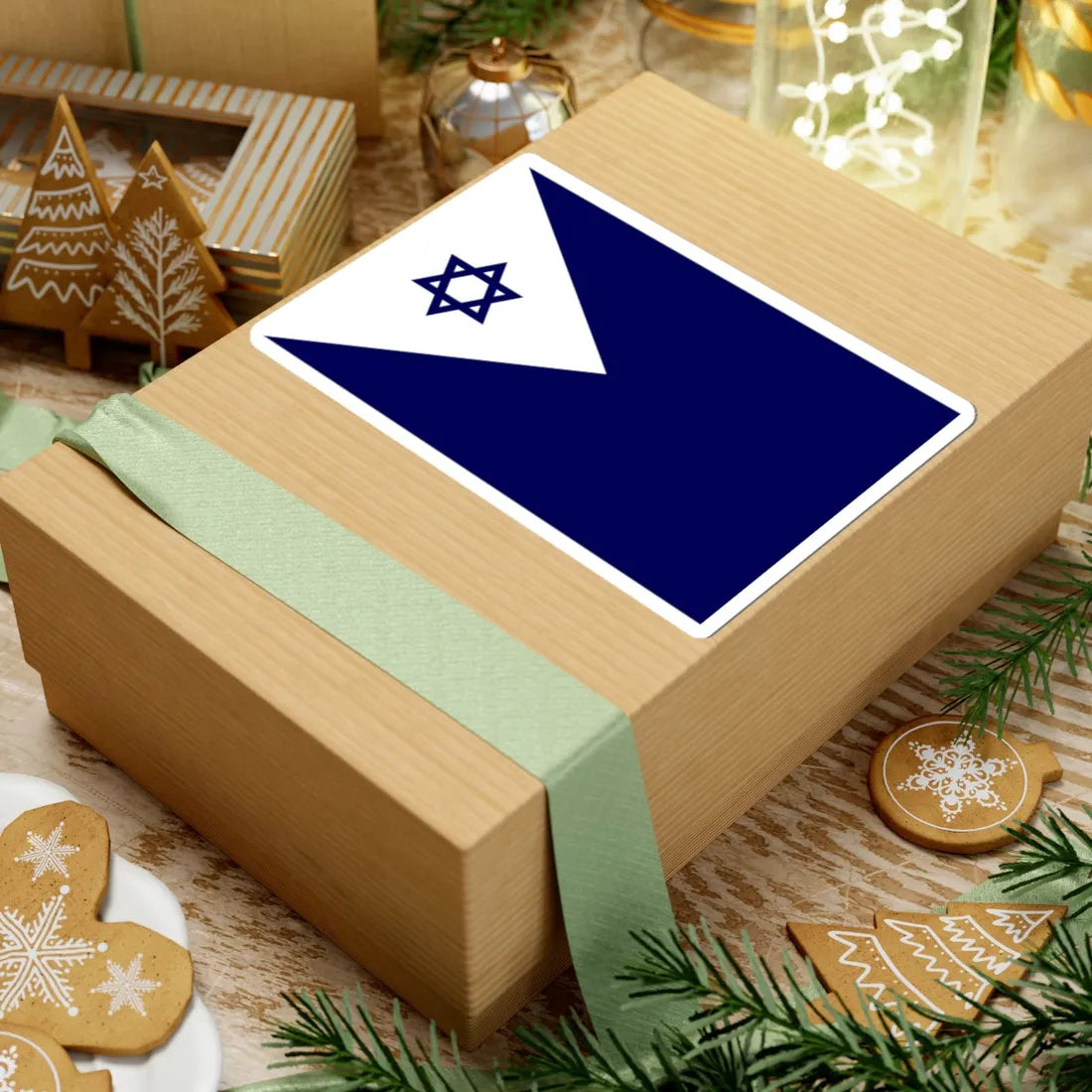 Naval Ensign of Israel (Israel) STICKER Vinyl Kiss-Cut Decal - The Sticker Space