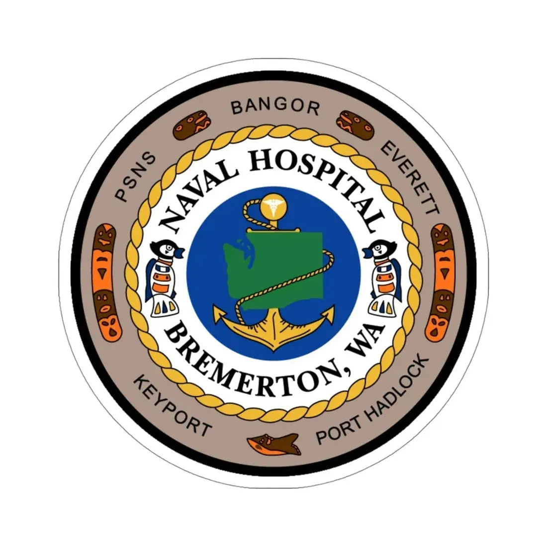 Naval Hospital Bremerton WAS (U.S. Navy) STICKER Vinyl Die-Cut Decal - The Sticker Space