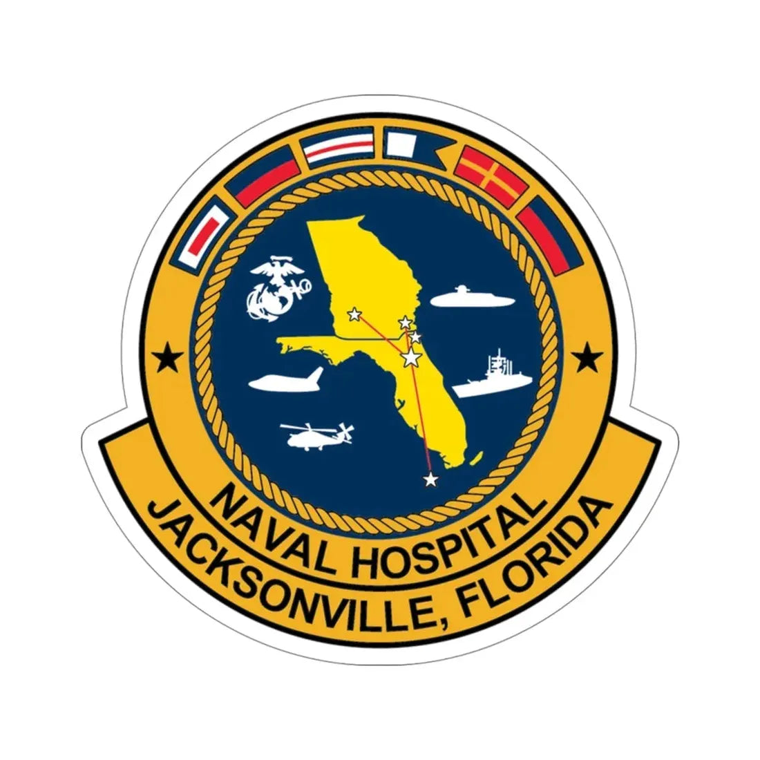 Naval Hospital Jacksonville (U.S. Navy) STICKER Vinyl Die-Cut Decal - The Sticker Space