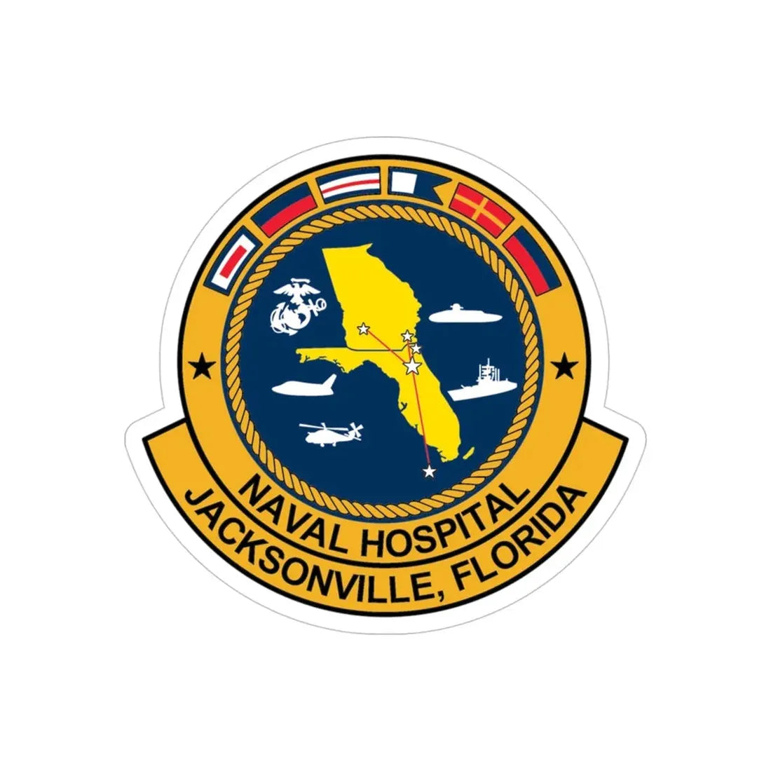 Naval Hospital Jacksonville (U.S. Navy) Transparent STICKER Die-Cut Vinyl Decal - The Sticker Space