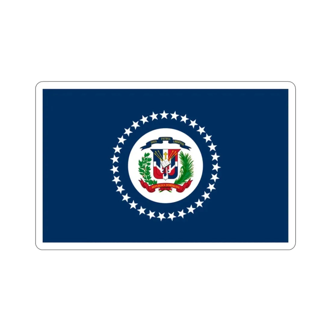 Naval Jack of the Dominican Republic STICKER Vinyl Die-Cut Decal - The Sticker Space