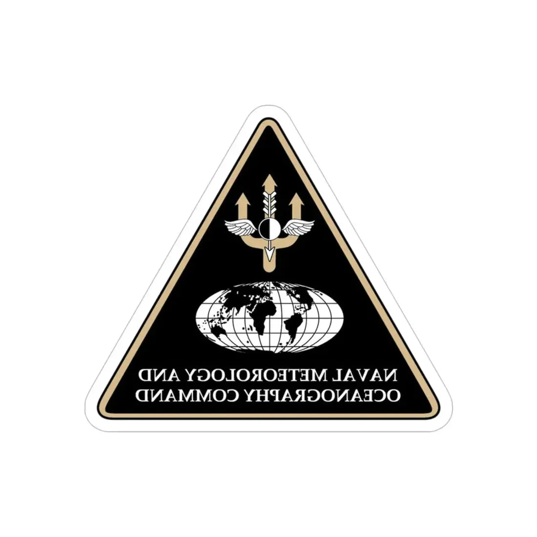 Naval Meteorology & Oceanography Command (U.S. Navy) REVERSE PRINT Transparent Die-Cut STICKER - The Sticker Space