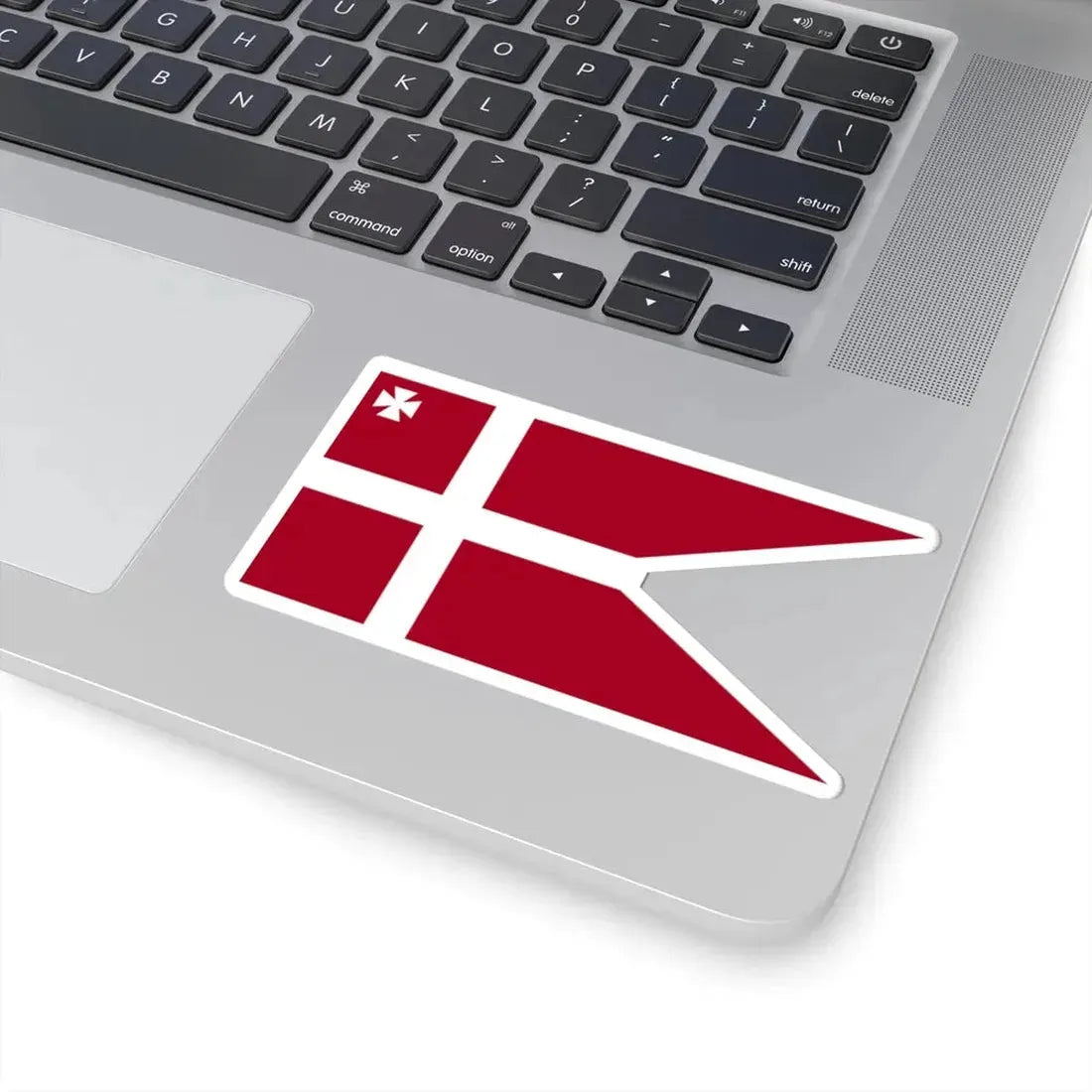 Naval Rank Flag of Denmark - Vice Admiral 1880 (Denmark) STICKER Vinyl Kiss-Cut Decal - The Sticker Space