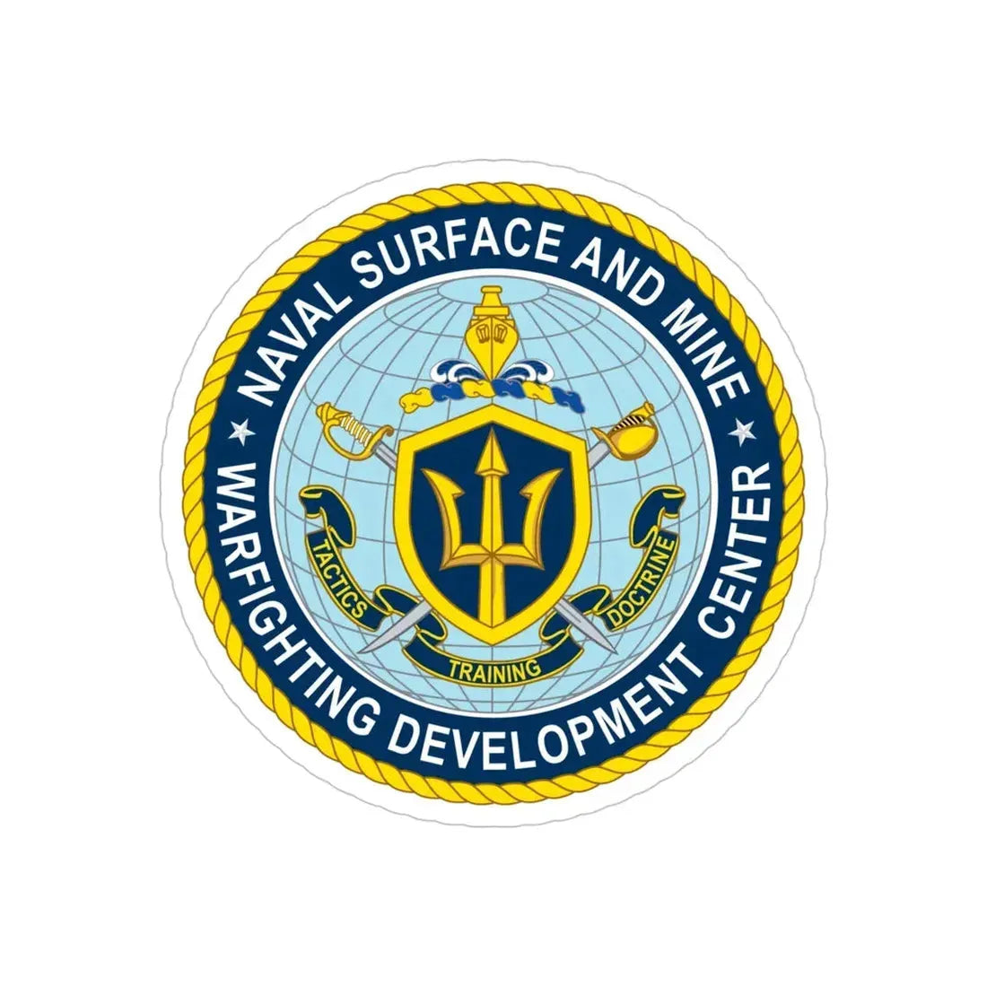 Naval Surface & Mine Warfighting Dev Center (U.S. Navy) Transparent STICKER Die-Cut Vinyl Decal - The Sticker Space