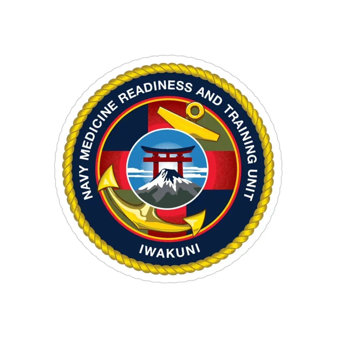 Navy Medicine Readiness and Training Unit Iwakuni (U.S. Navy) Transparent STICKER Die-Cut Vinyl Decal - The Sticker Space