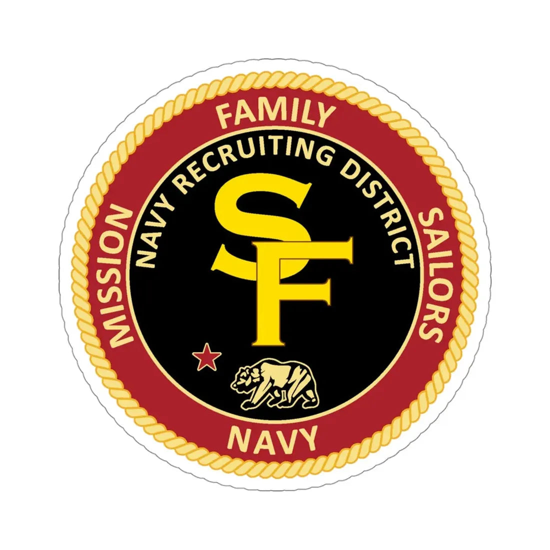 Navy Recruiting District San Francisco (U.S. Navy) STICKER Vinyl Die-Cut Decal - The Sticker Space