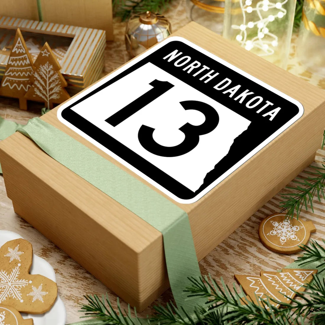 ND-13 2015 (North Dakota) (Road Sign) STICKER Vinyl Kiss-Cut Decal - The Sticker Space