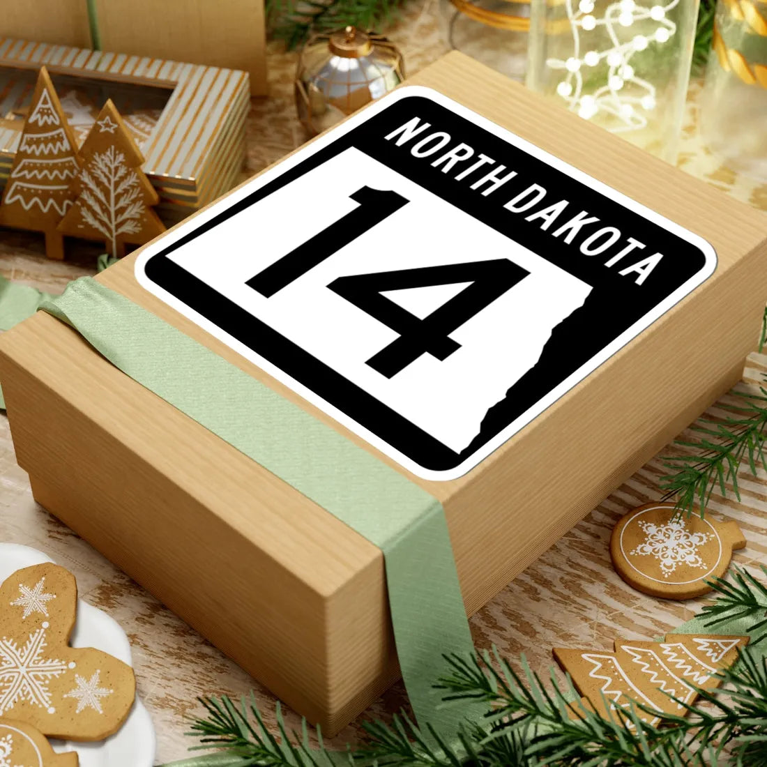 ND-14 2015 (North Dakota) (Road Sign) STICKER Vinyl Kiss-Cut Decal - The Sticker Space