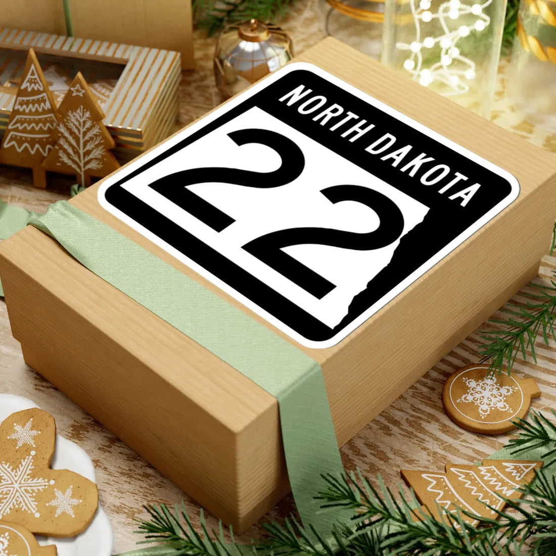 ND-22 2015 (North Dakota) (Road Sign) STICKER Vinyl Kiss-Cut Decal - The Sticker Space