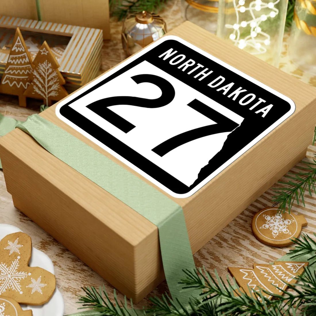 ND-27 2015 (North Dakota) (Road Sign) STICKER Vinyl Kiss-Cut Decal - The Sticker Space