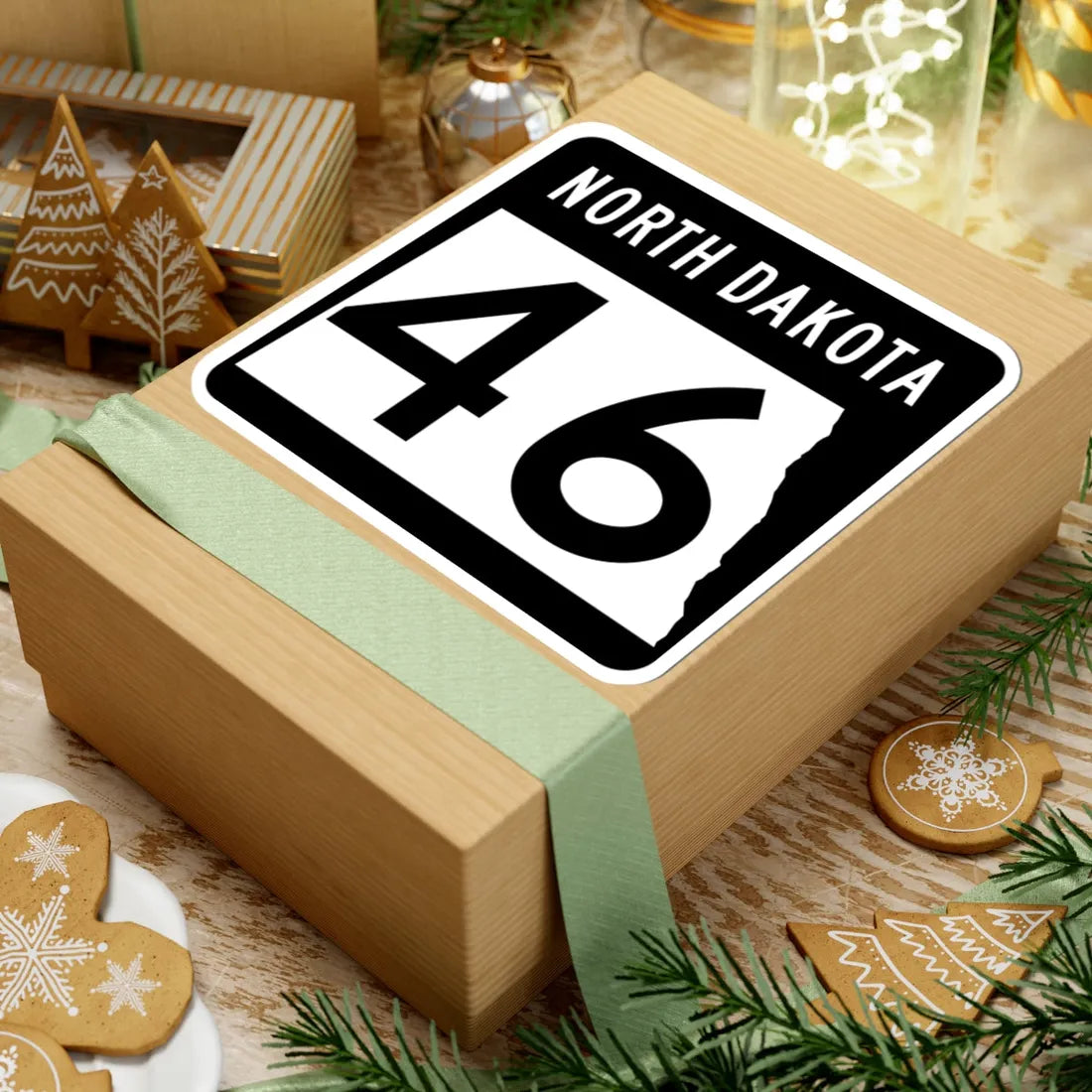 ND-46 2015 (North Dakota) (Road Sign) STICKER Vinyl Kiss-Cut Decal - The Sticker Space