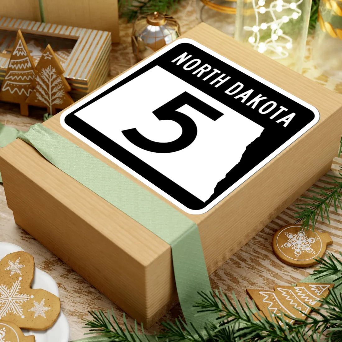 ND-5 2015 (North Dakota) (Road Sign) STICKER Vinyl Kiss-Cut Decal - The Sticker Space