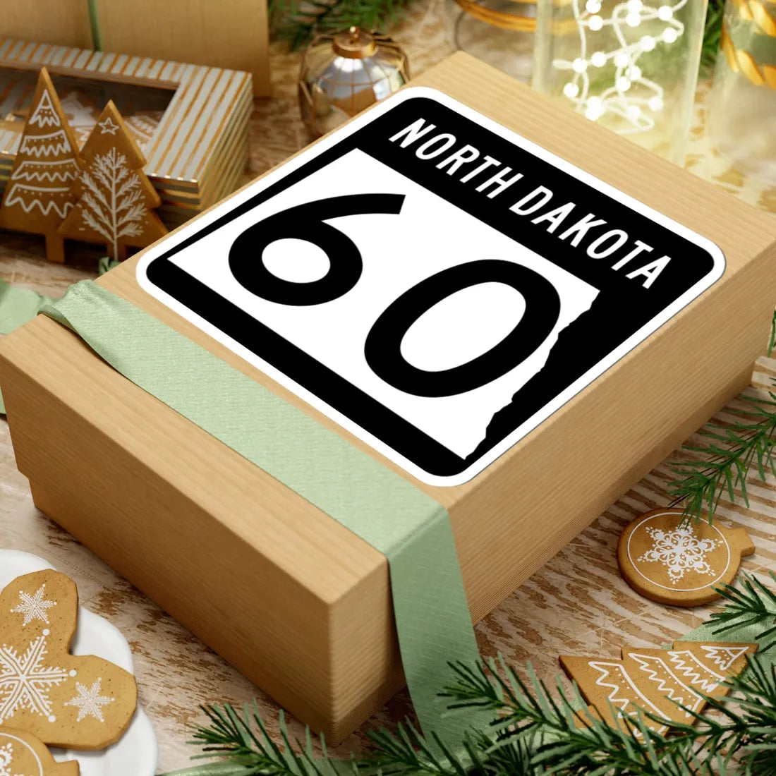 ND-60 2015 (North Dakota) (Road Sign) STICKER Vinyl Kiss-Cut Decal - The Sticker Space