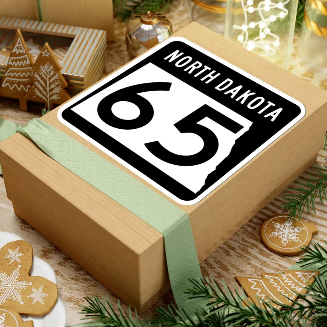 ND-65 2015 (North Dakota) (Road Sign) STICKER Vinyl Kiss-Cut Decal - The Sticker Space