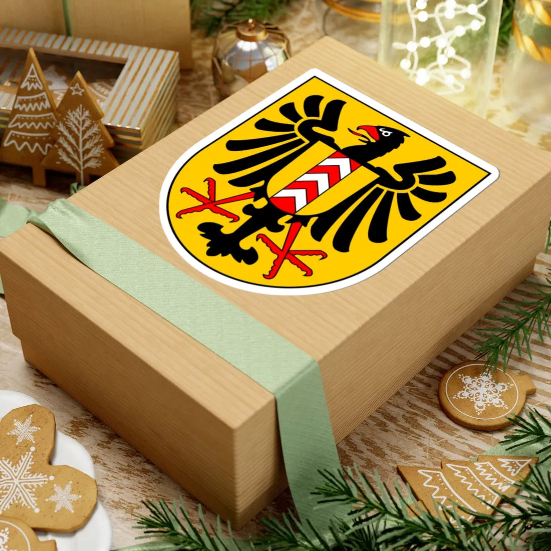 Neuchatel city coat of arms (Switzerland) (Coat of Arms) STICKER Vinyl Kiss-Cut Decal - The Sticker Space