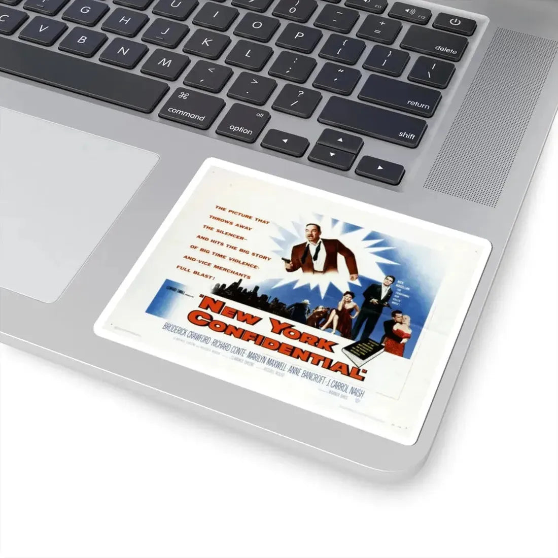 New York Confidential 1955 Movie Poster - STICKER Vinyl Kiss-Cut Decal - The Sticker Space