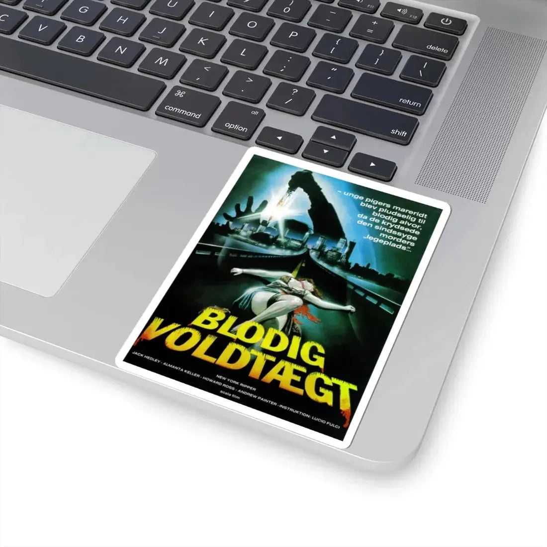 NEW YORK RIPPER (DANISH) 1982 Movie Poster - STICKER Vinyl Kiss-Cut Decal - The Sticker Space