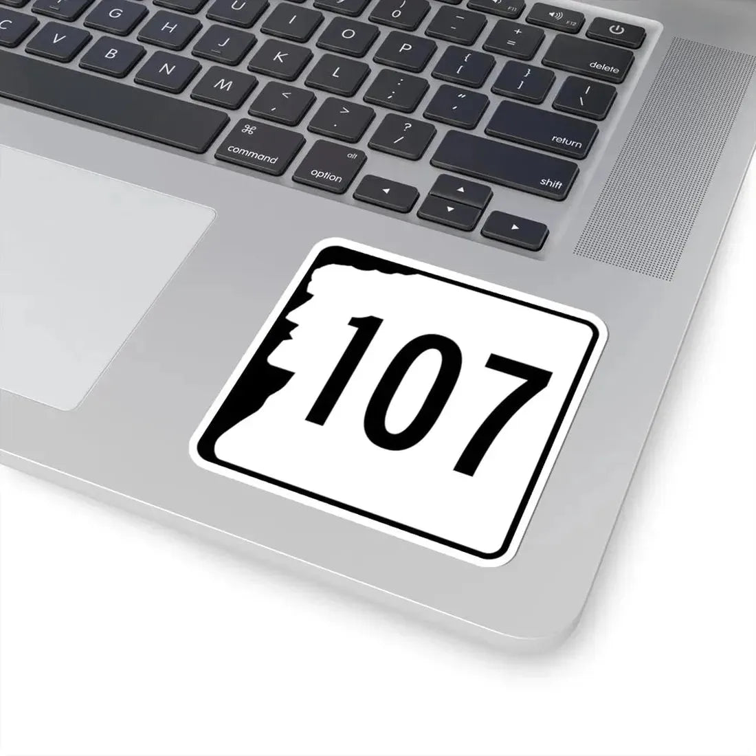 NH Route 107 (New Hampshire) (Road Sign) STICKER Vinyl Kiss-Cut Decal - The Sticker Space