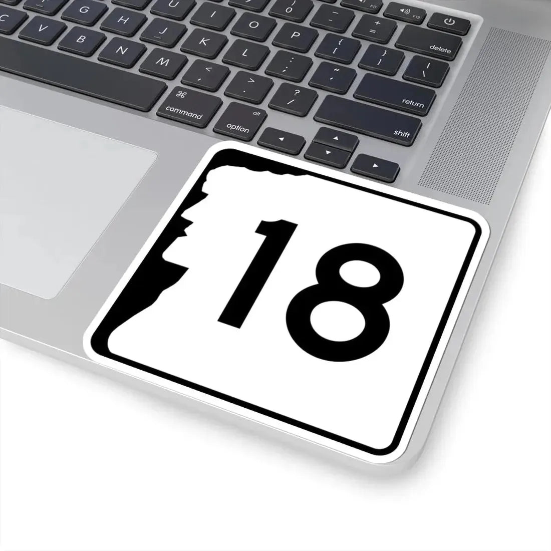 NH Route 18 (New Hampshire) (Road Sign) STICKER Vinyl Kiss-Cut Decal - The Sticker Space