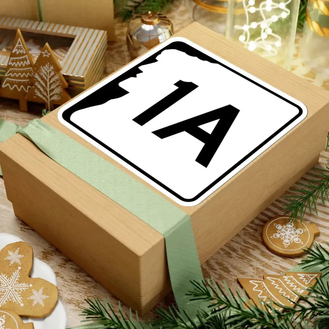 NH Route 1A (New Hampshire) (Road Sign) STICKER Vinyl Kiss-Cut Decal - The Sticker Space