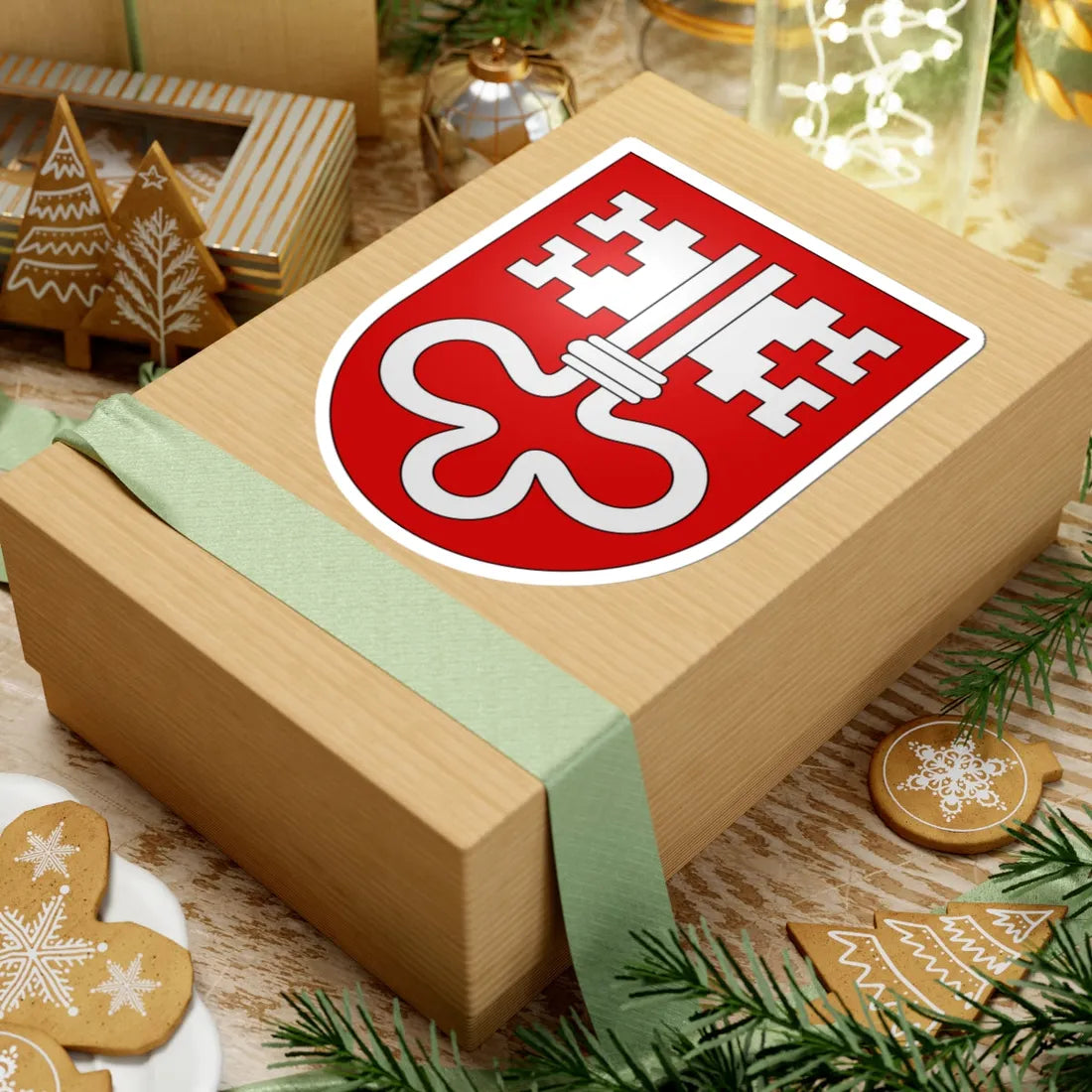 Nidwald-coat of arms (Switzerland) (Coat of Arms) STICKER Vinyl Kiss-Cut Decal - The Sticker Space