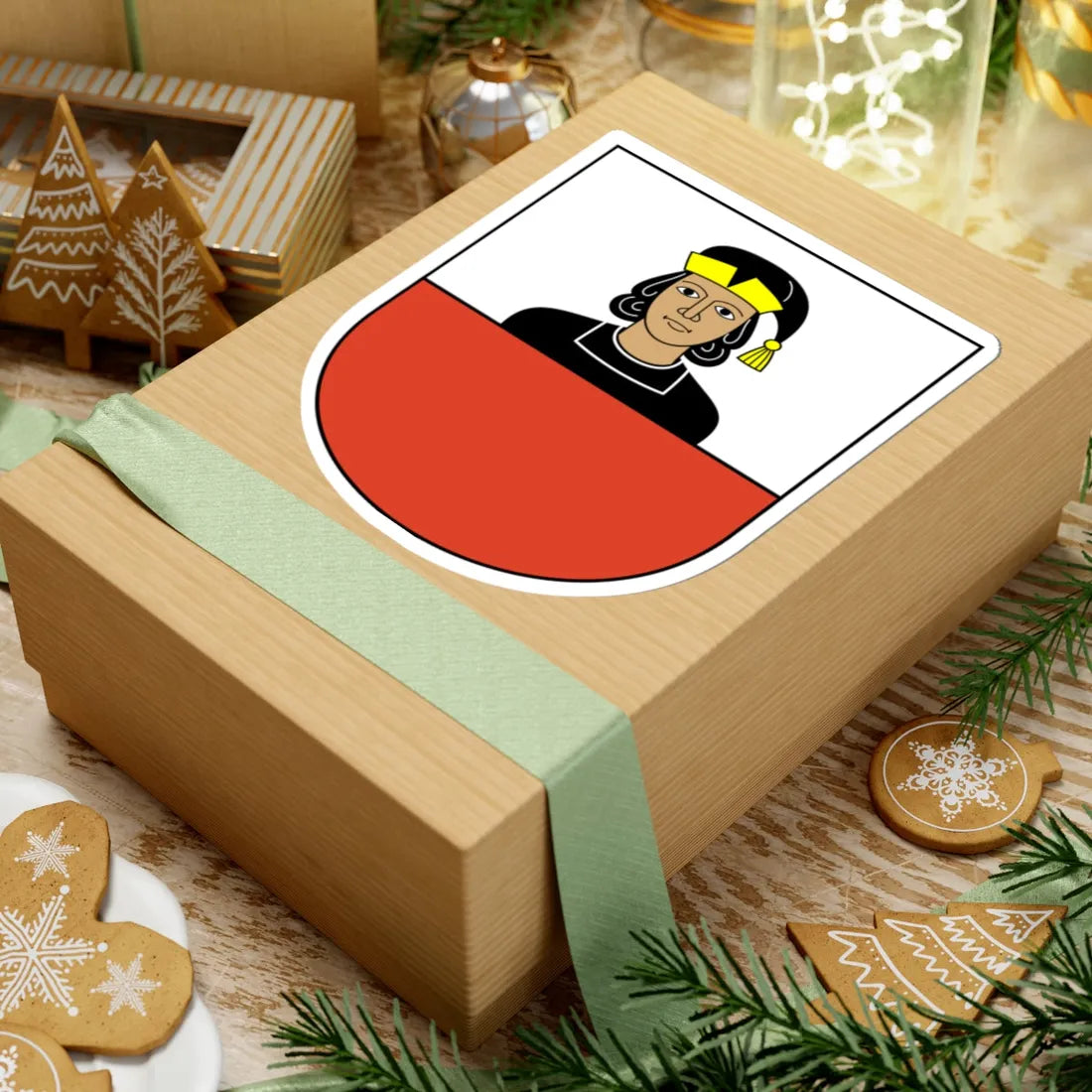 Niederhasli-blazon (Switzerland) (Coat of Arms) STICKER Vinyl Kiss-Cut Decal - The Sticker Space