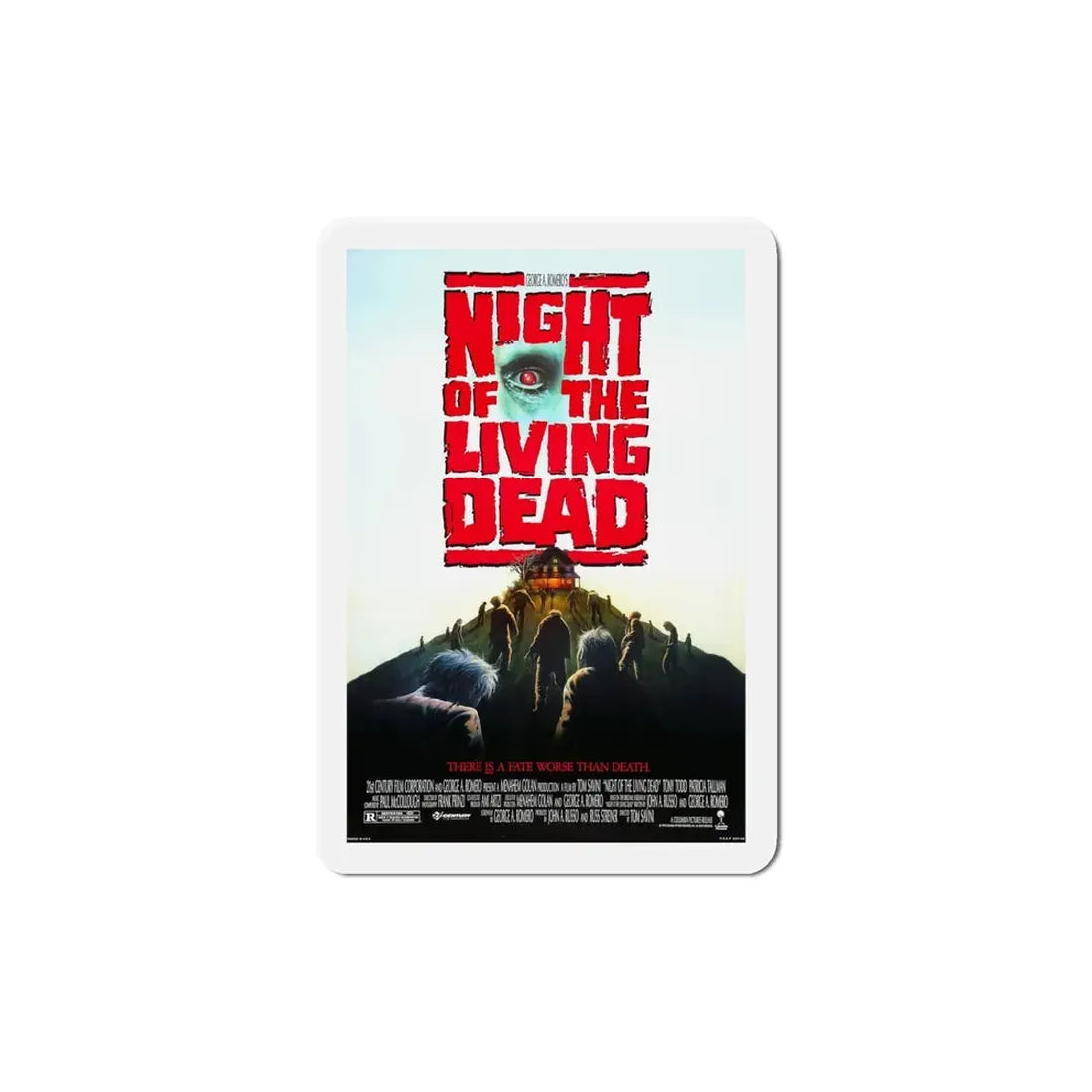 Night of the Living Dead 1990 Movie Poster Refrigerator Magnet - The Sticker Space