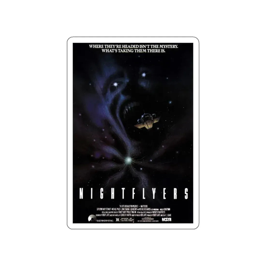 NIGHTFLYERS 1987 Movie Poster STICKER Vinyl Die-Cut Decal - The Sticker Space