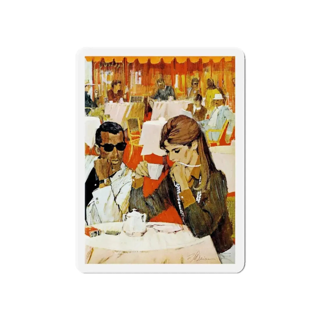 Nightingale At Noon (Pt. 1), Chatelaine, August 1962 (Magazine Illustration) Refrigerator Magnet - The Sticker Space