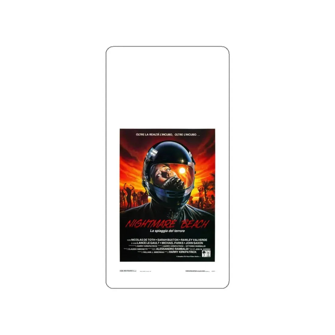 NIGHTMARE BEACH 1989 Movie Poster STICKER Vinyl Die-Cut Decal - The Sticker Space