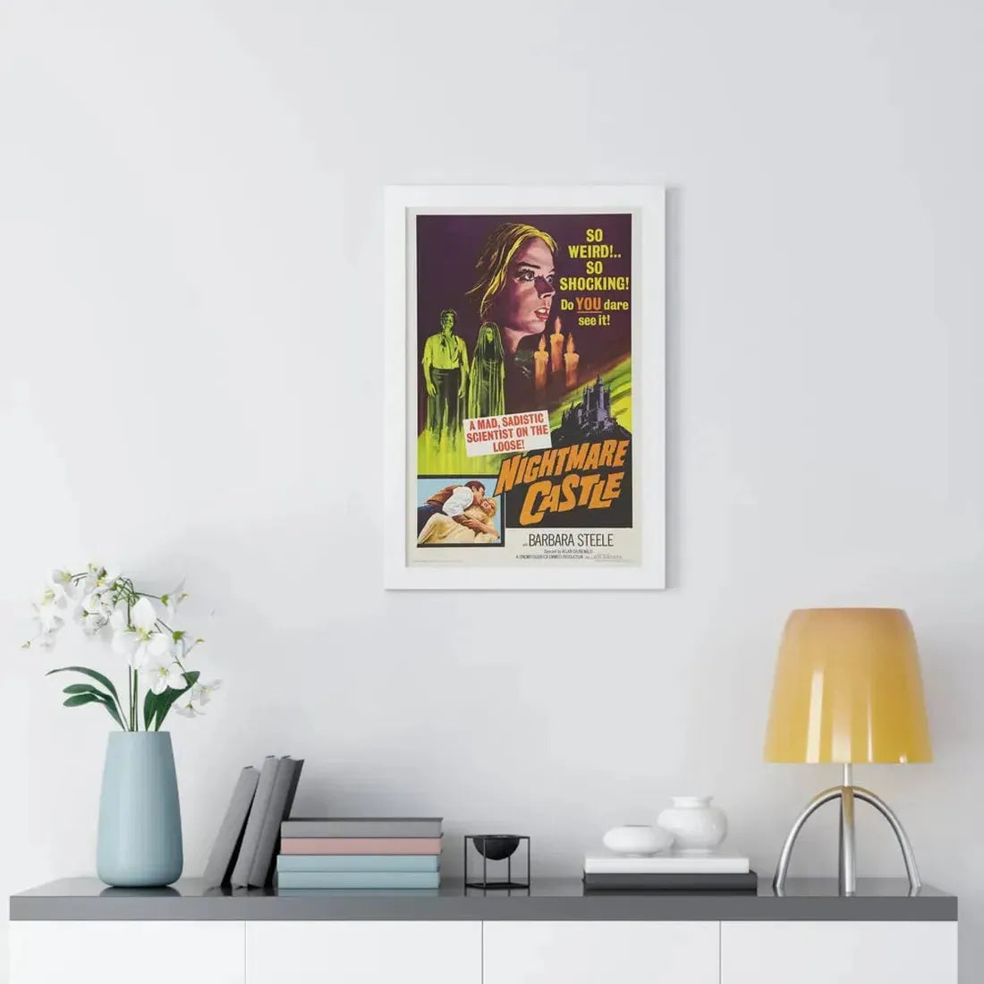 NIGHTMARE CASTLE 1965 - Framed Movie Poster - The Sticker Space