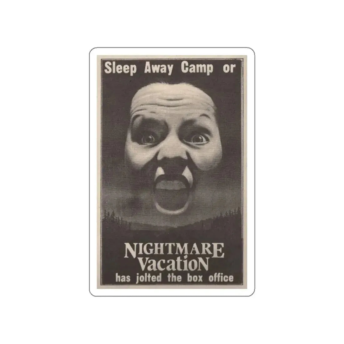 NIGHTMARE VACATION 1983 Movie Poster STICKER Vinyl Die-Cut Decal - The Sticker Space
