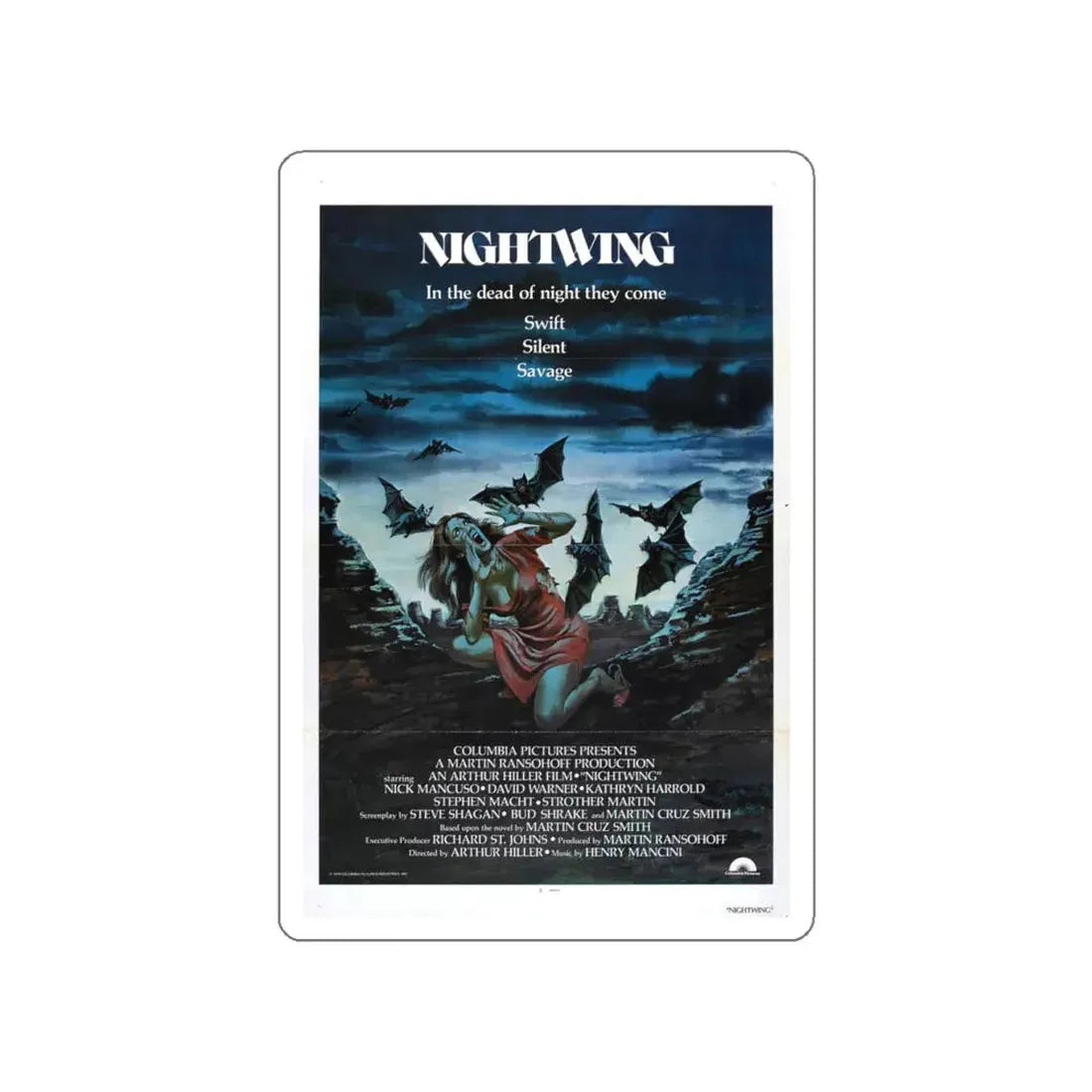 NIGHTWING 1979 Movie Poster STICKER Vinyl Die-Cut Decal - The Sticker Space