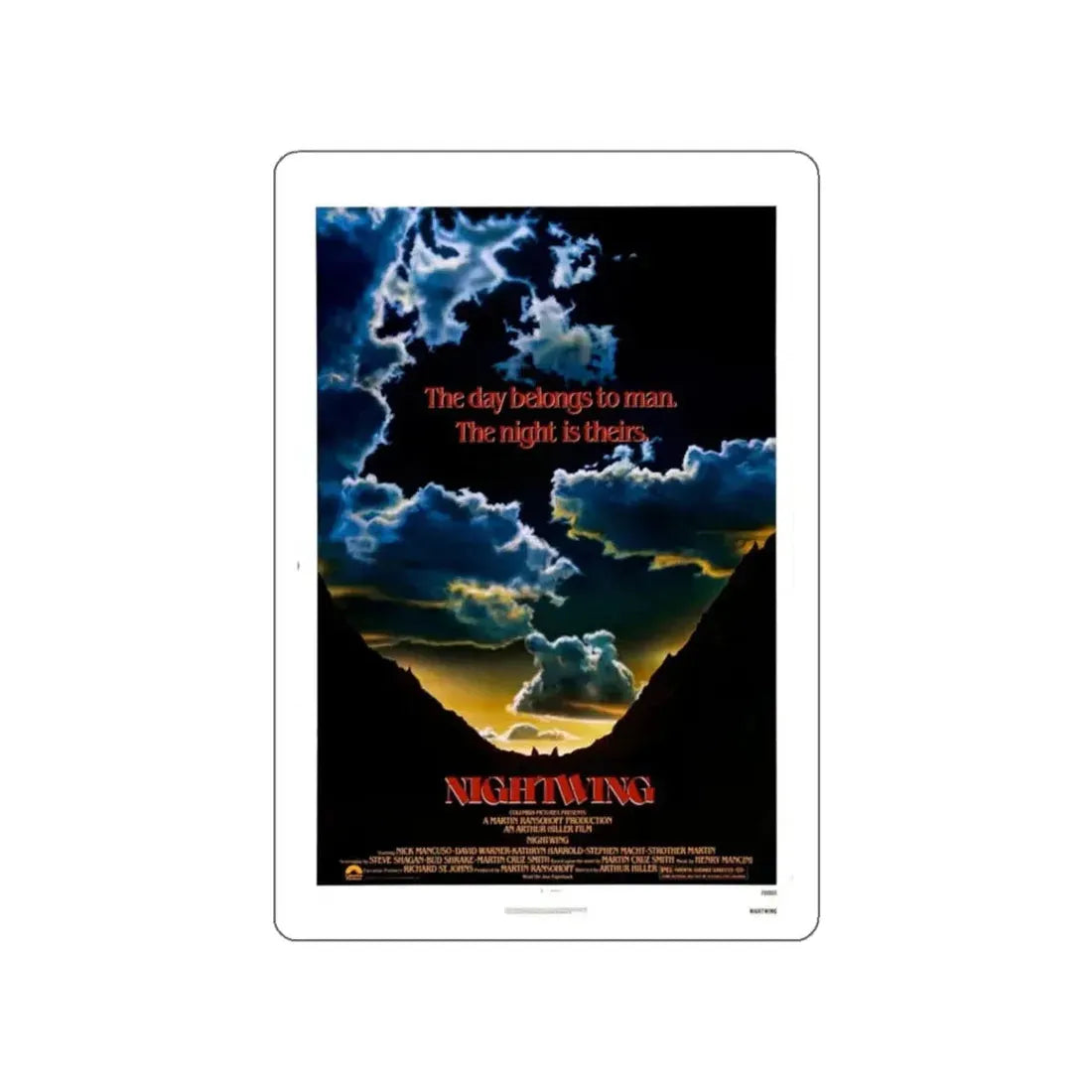 NIGHTWING (TEASER) 1979 Movie Poster STICKER Vinyl Die-Cut Decal - The Sticker Space