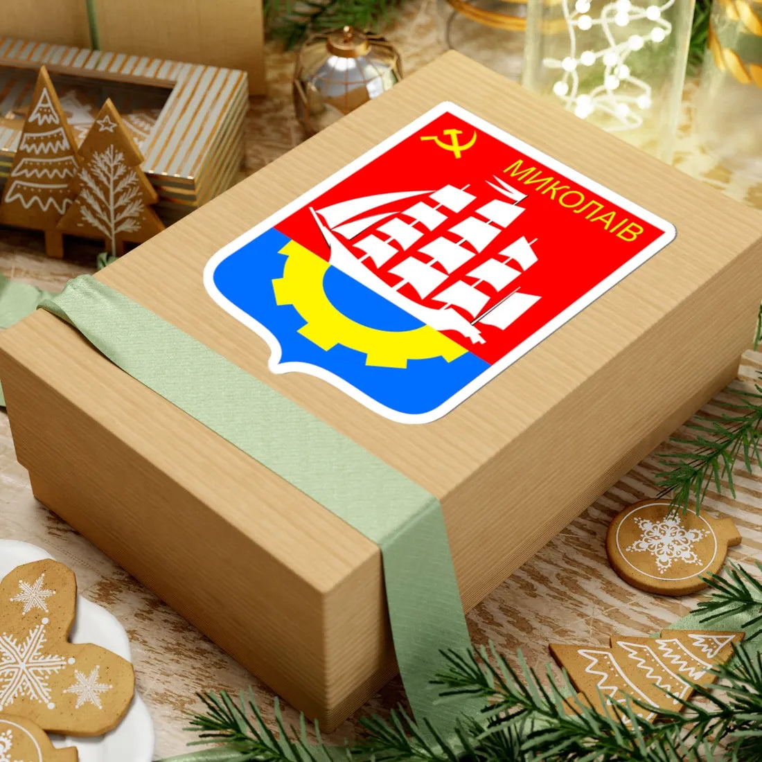 Nikolaiev (Soviet Union) (Coat of Arms) STICKER Vinyl Kiss-Cut Decal - The Sticker Space