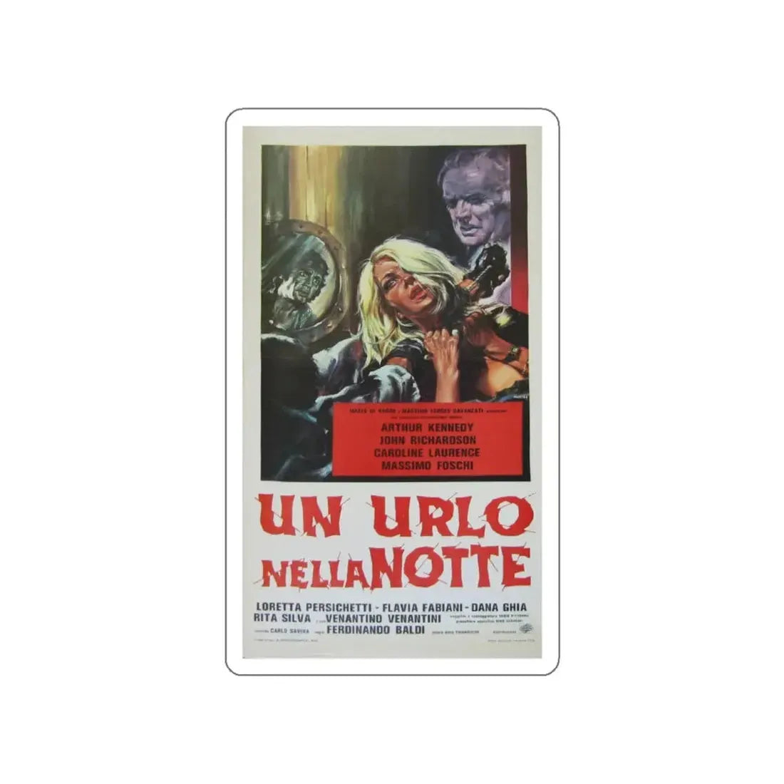 NINE GUESTS FOR A CRIME 1977 Movie Poster STICKER Vinyl Die-Cut Decal - The Sticker Space