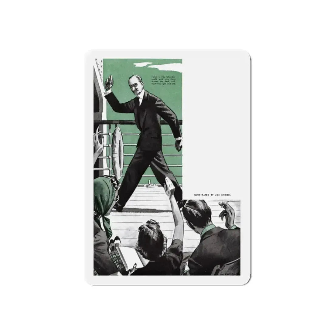 Nine Times Around Is A Mile, Cosmopolitan, June 1939 (Magazine Illustration) Refrigerator Magnet - The Sticker Space