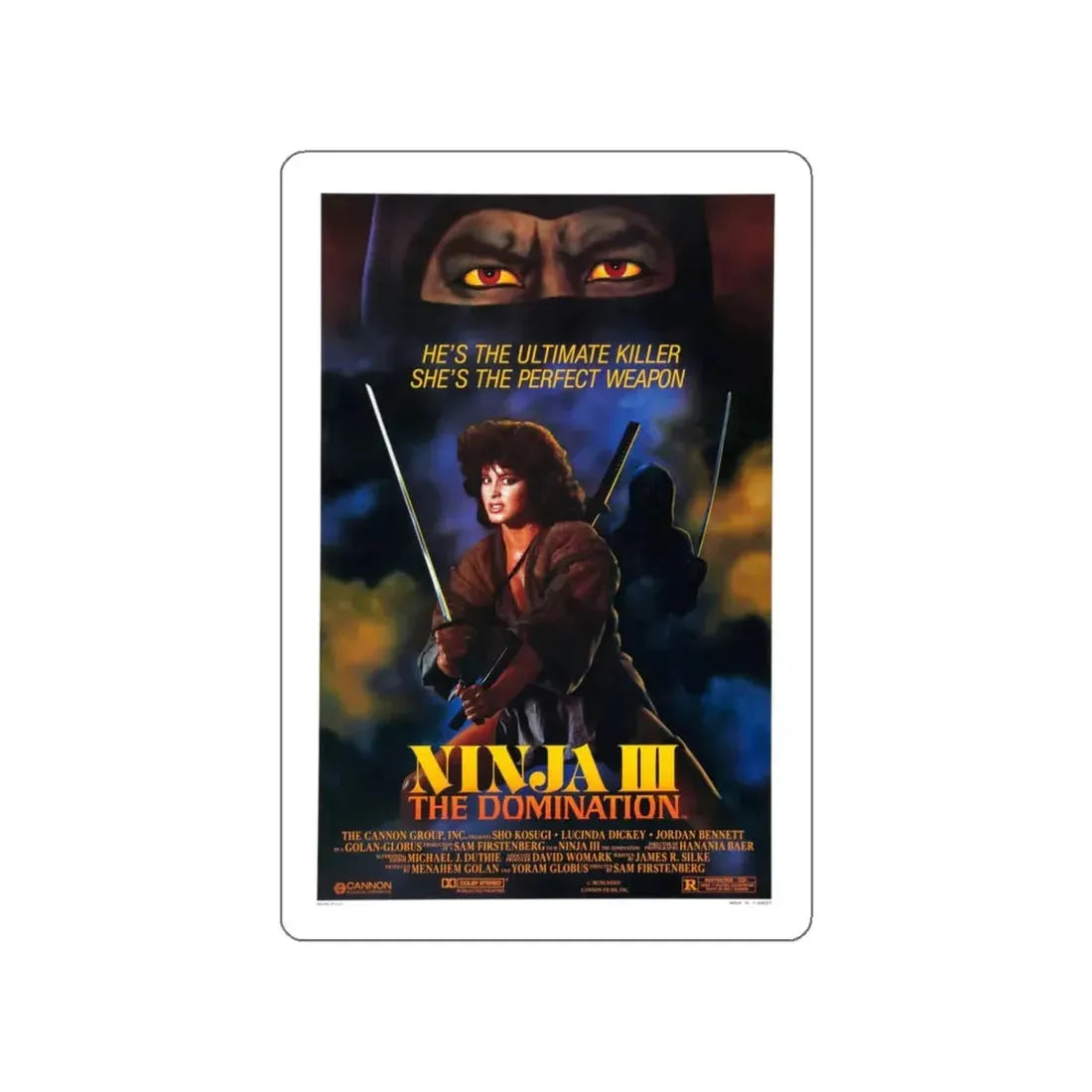 NINJA III (3) 1984 Movie Poster STICKER Vinyl Die-Cut Decal - The Sticker Space