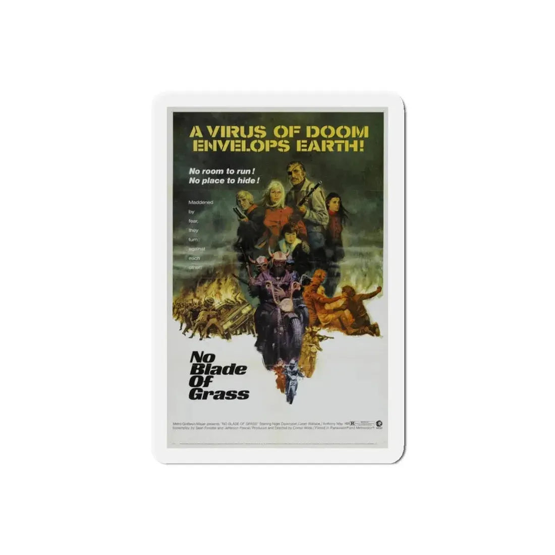 NO BLADE OF GRASS 1970 Movie Poster - Refrigerator Magnet - The Sticker Space