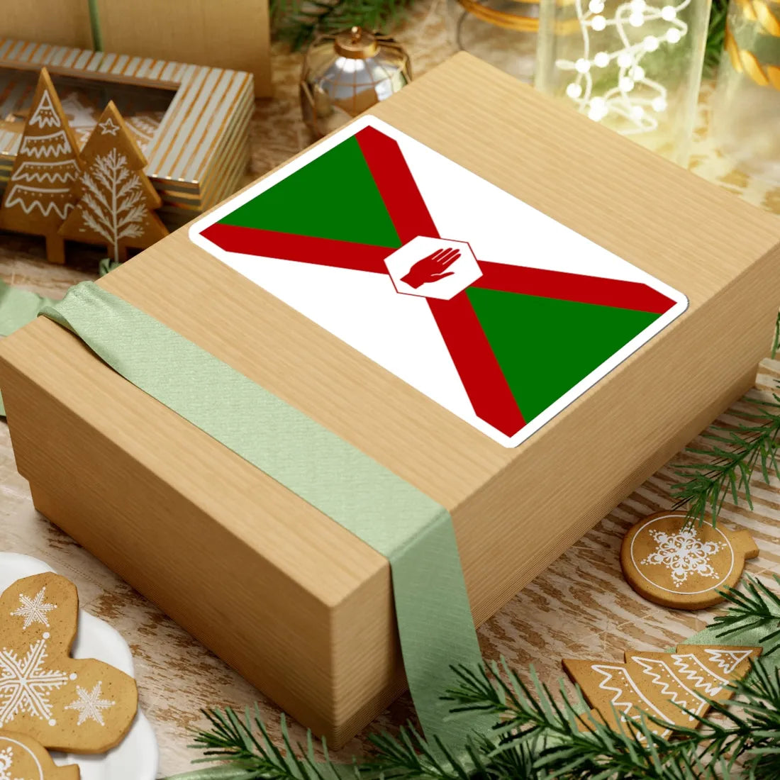 Norn Iron flag hexagon (Ireland) STICKER Vinyl Kiss-Cut Decal - The Sticker Space