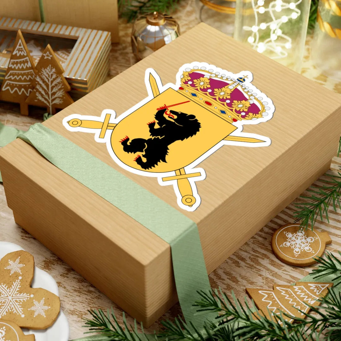 Norrbottens gränsjägargrupp (Sweden) (Coat of Arms) STICKER Vinyl Kiss-Cut Decal - The Sticker Space