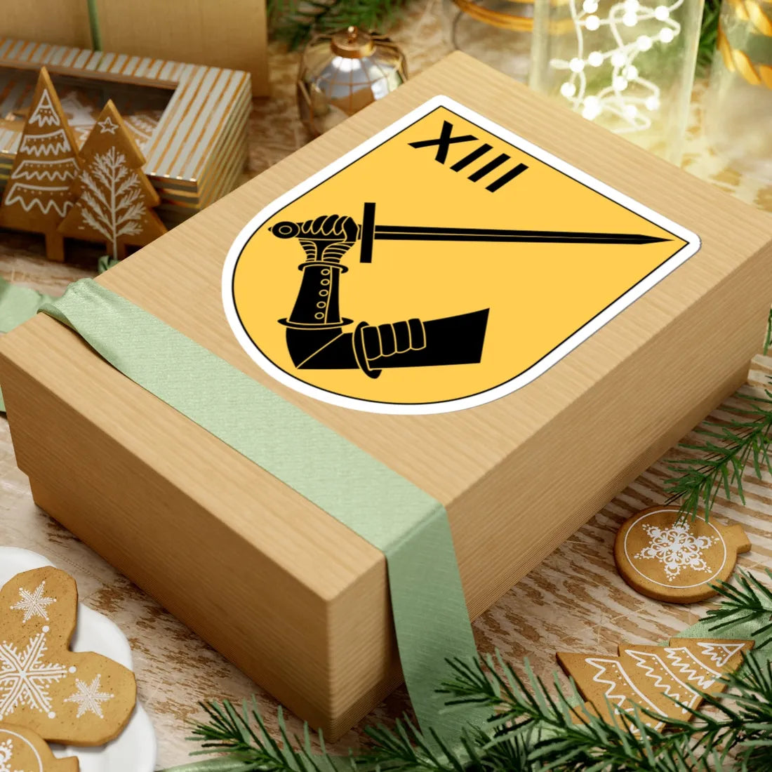 Norrbottens regemente 191. mekaniserade bataljonen 1913. stridsvagnskompaniet vapen (Sweden) (Coat of Arms) STICKER Vinyl Kiss-Cut Decal - The Sticker Space