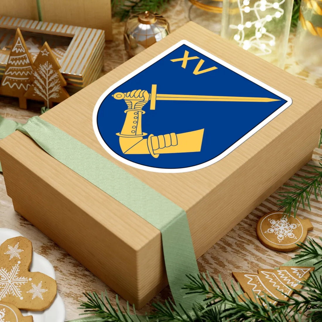 Norrbottens regemente 191. mekaniserade bataljonen 1915. trosskompaniet vapen (Sweden) (Coat of Arms) STICKER Vinyl Kiss-Cut Decal - The Sticker Space