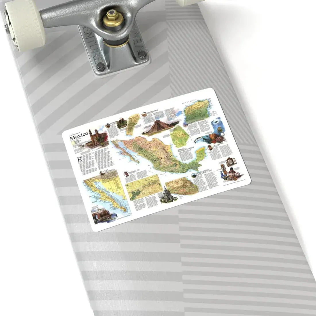 North America - A Traveller's Map of Mexico (1994) (Map) STICKER Vinyl Kiss-Cut Decal - The Sticker Space