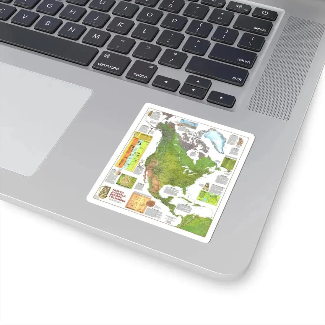 North America - Before Columbus (1972) (Map) STICKER Vinyl Kiss-Cut Decal - The Sticker Space