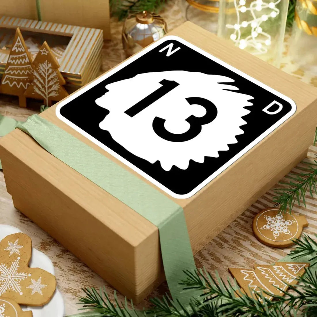 North Dakota 13 (North Dakota) (Road Sign) STICKER Vinyl Kiss-Cut Decal - The Sticker Space