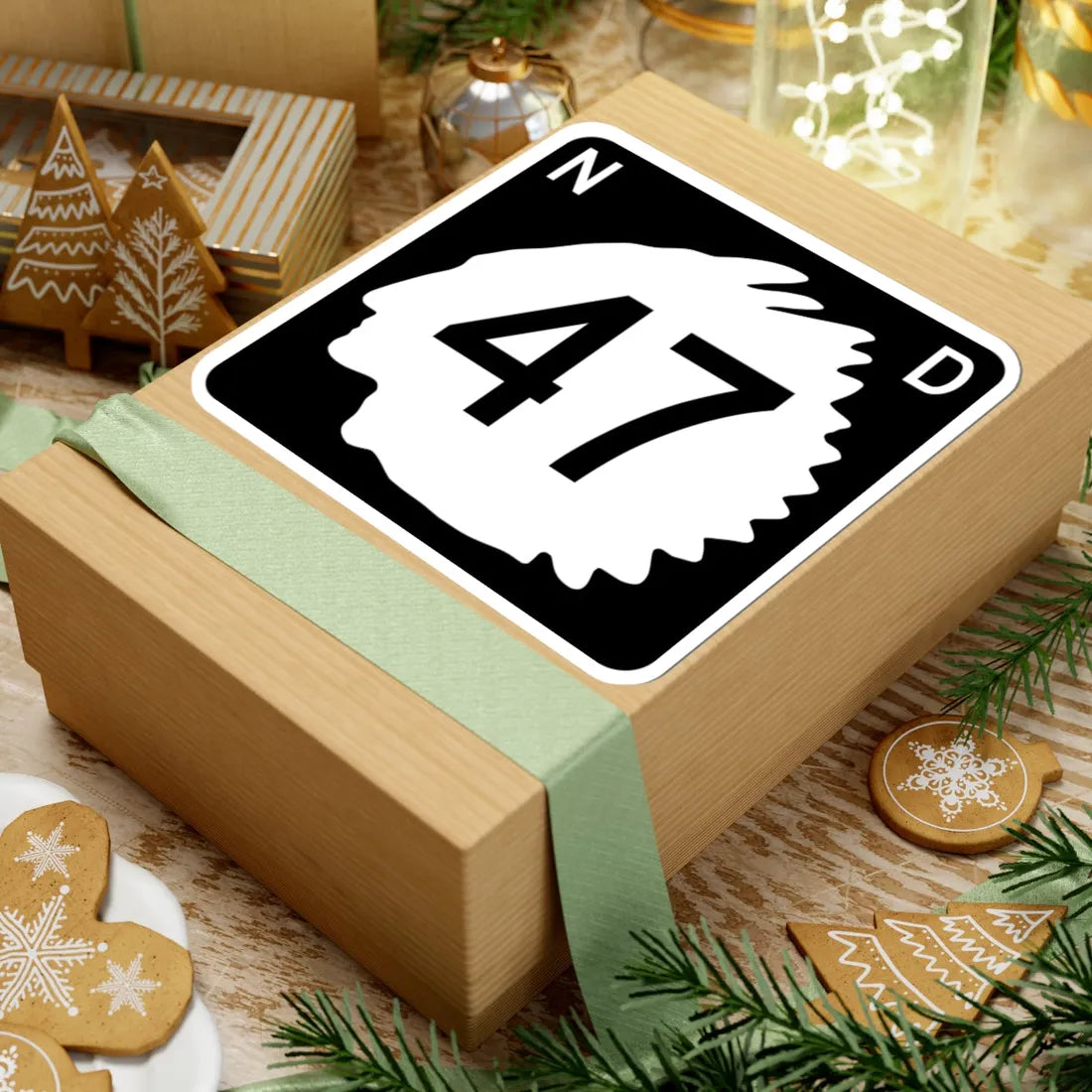 North Dakota 47 (North Dakota) (Road Sign) STICKER Vinyl Kiss-Cut Decal - The Sticker Space