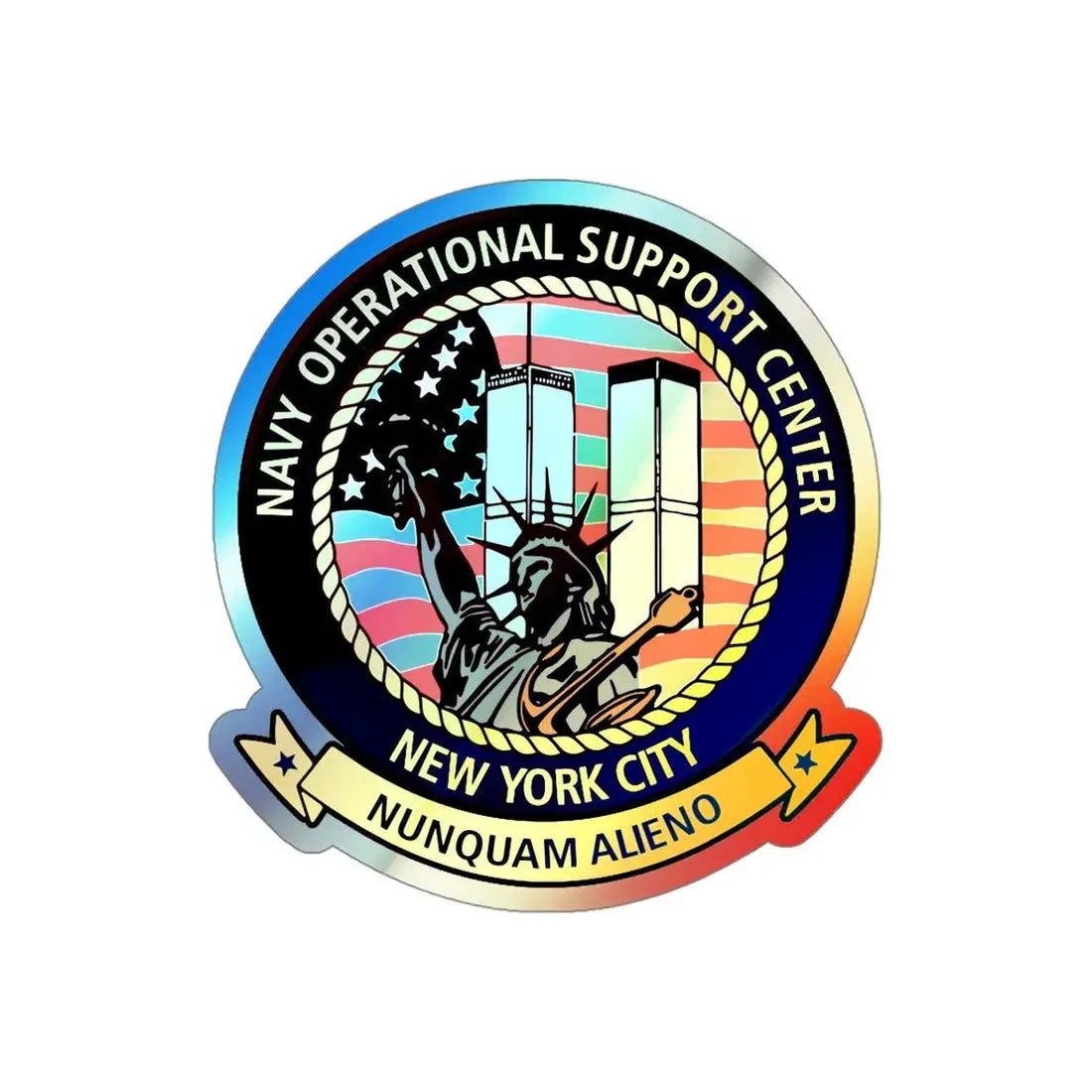 NOSC NYC (U.S. Navy) Holographic STICKER Die-Cut Vinyl Decal - The Sticker Space